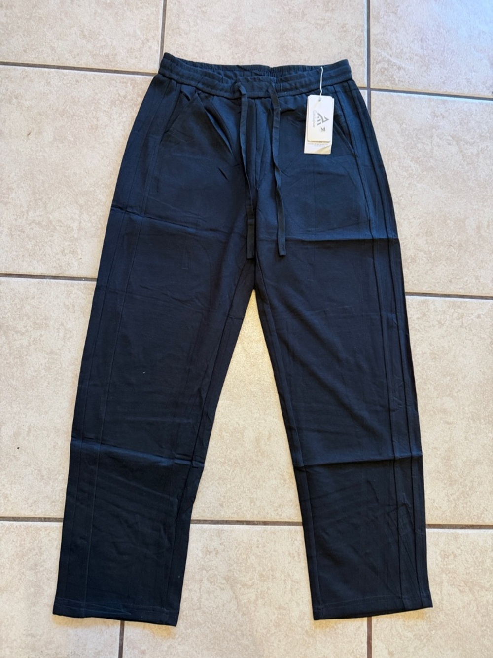 Men's Black Drawstring Jogger Pants - M